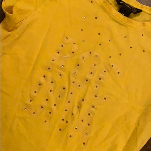 Rocawear ROCK DIVA Yellow Sequin T shirt - Picture 3 of 5